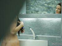 Athina Love gently masturbating