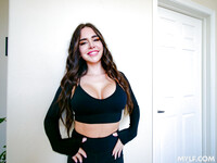 Black-haired bombshell Suttin can't wait to get laid
